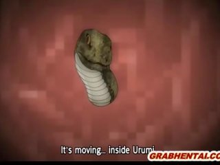 Bigboobs hentai bashkëarsimim merr shpim të gjithë vrimë nga snakes