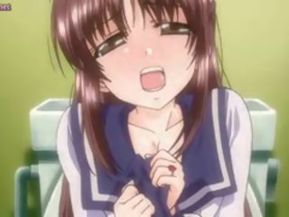 Aroused anime mendapat basah faraj menembusi