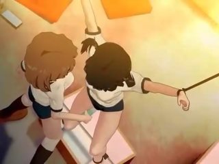 Tied up anime anime stunner gets cunt vibed hard