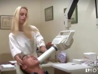 Petite Blonde Dentists Fucking Her Client Wild